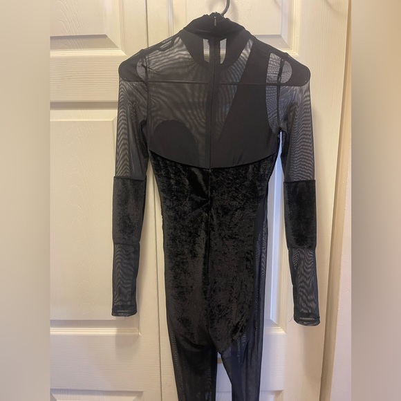 Velvet Mesh JumpSuit- Black- Women’s Small - Picture 7 of 11